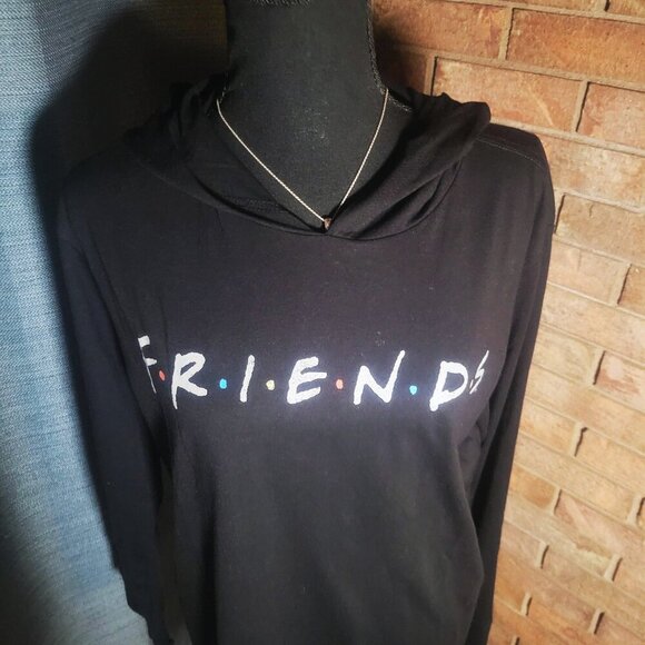NWT Friends Long Sleeve Hoodie Black Television Series - Women's Size M - Picture 2 of 9
